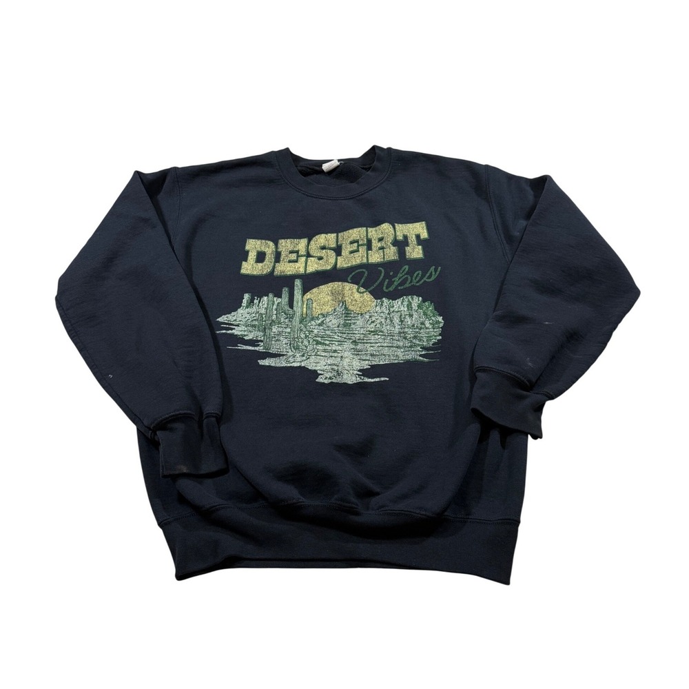 Altar'd State Sweatshirt Black Desert Vibes Graphic Crewneck Boho Western S